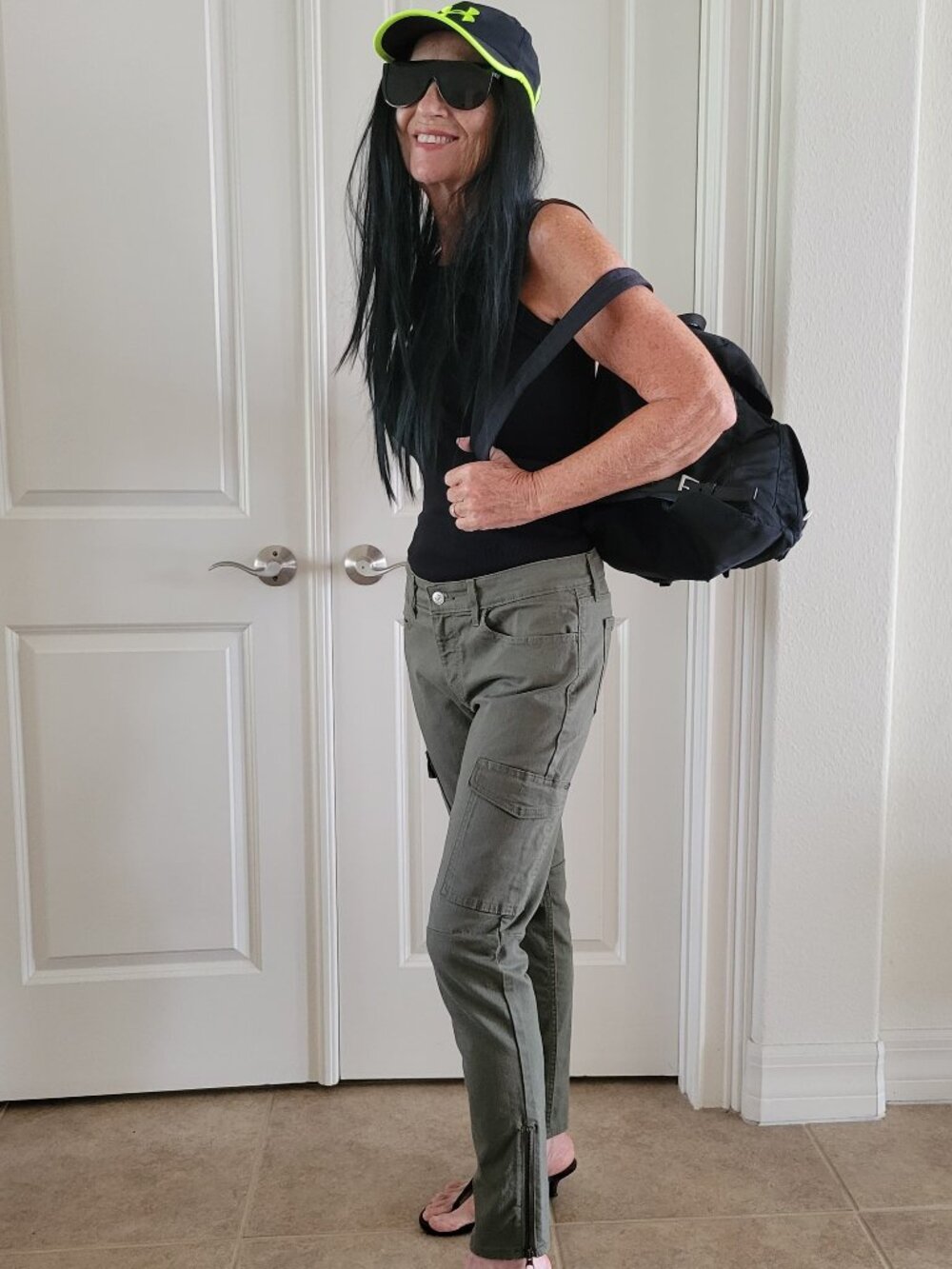 Levi's Skinny Cargo Jeans w/zipper ankle&mid-rise olive green Women's size 30